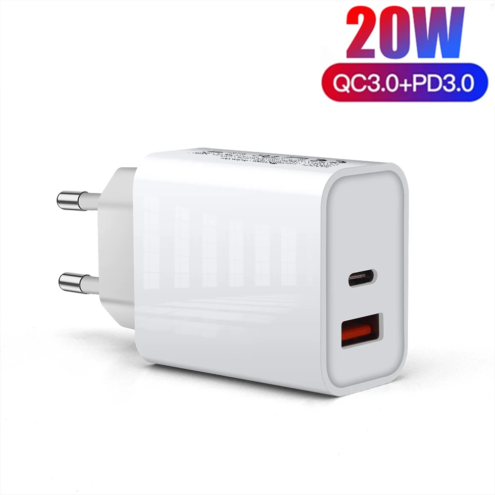 48W 4 Port USB PD Fast Charger Power Quick Charge 3.0 Type C Wall Adapter for iPhone 13 12 11 XS XR X 8 MacBook iPad Airpods Pro usb c 20w Chargers