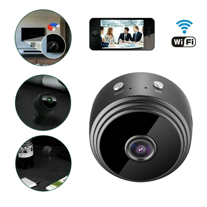 Мини камера видеонаблюдения A9 1080P Wi Fi ночное видение|Компактные видеокамеры| |