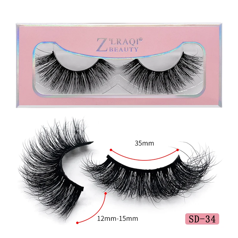 Оригинальные накладные ресницы Z'LRAQI BEAUTY магнитные коробки для ресниц длинные