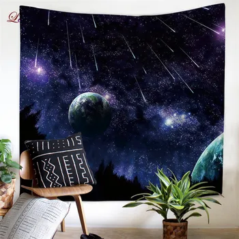 

LeRadore Wall Hangings Universe Sky Space Printed Sun Moon Earth Tapestry Beach Towel Party Gift Table Cloth Drop Shipping