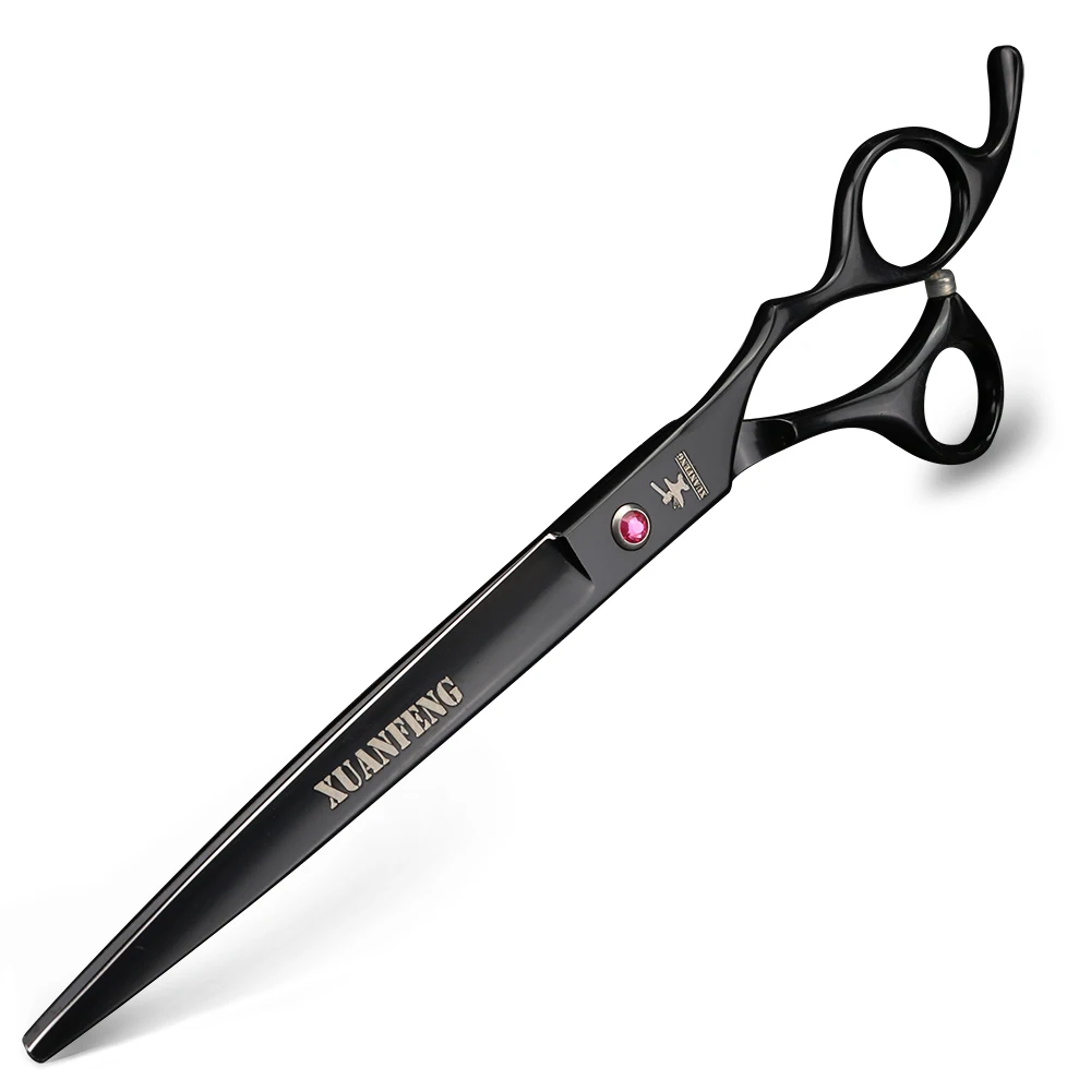 8 inch black cutting scissors barber scissors high quality Japan 440C