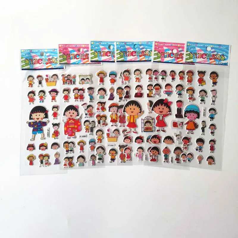 

Наклейки в японском стиле Аниме Chibi Maruko-chan, 6 шт.