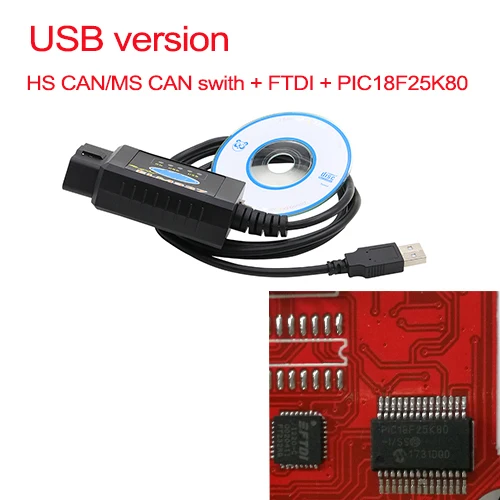 usb ftdi elm327 Pic18f25k80 для Ford ELM 327 USB FTDI чип с переключателем для Forscan HS CAN/MS CAN автомобильный диагностический инструмент и ELM327 BT и wifi и USB - Цвет: usb ftdi elm327