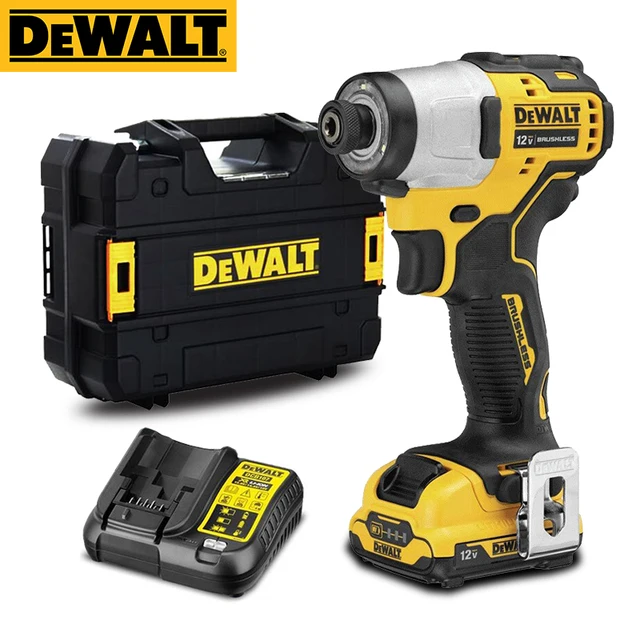 Atornillador de impacto 1/4 DEWALT dcf801d2 12v con 2 batería 2ah