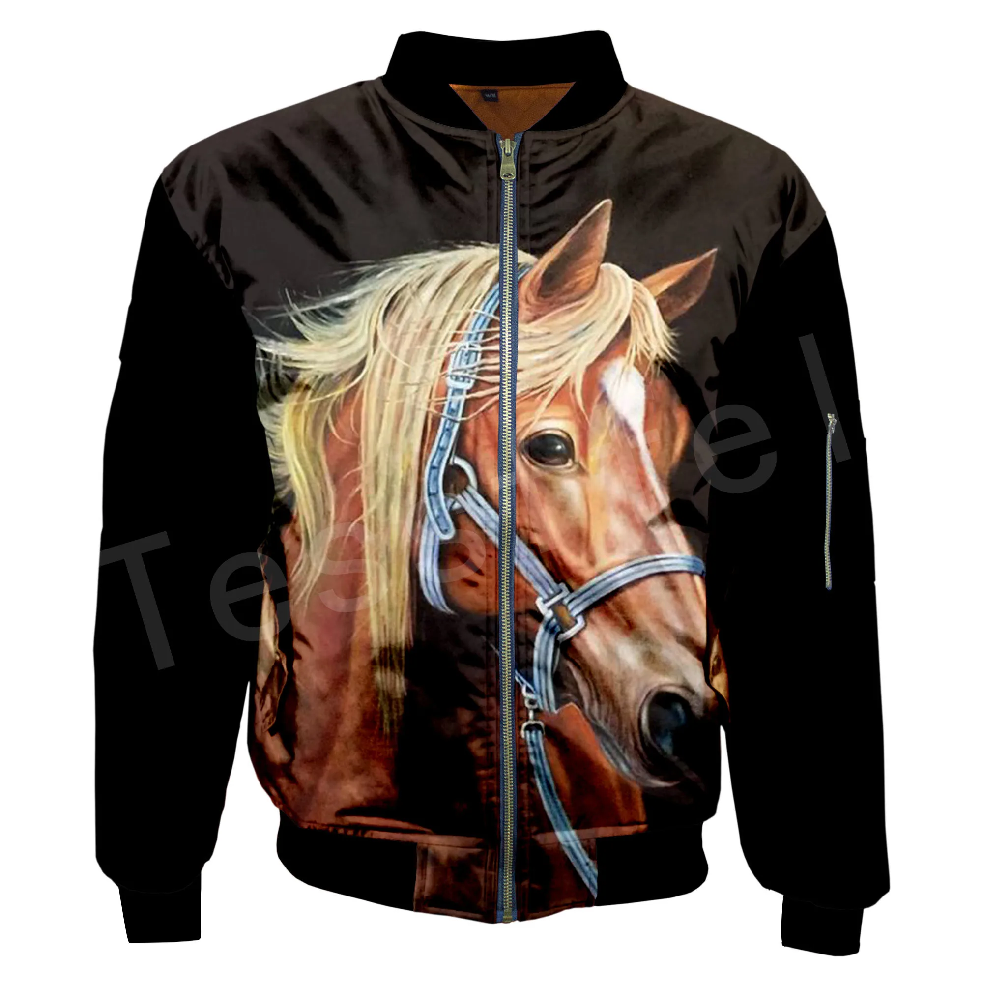 Jackets Tessffel; унисекс; животные; Любовь лошадь сильнее лошадь костюм Повседневное Горячая Стиль Для мужчин/Для женщин 3dprint толстовки Толстовка/куртка-бомбер s10 - Цвет: Jackets