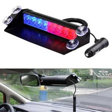 Pare soleil de voiture et camion, 8 LED, clignotant d'urgence, lumière stroboscopique d'avertissement, lumières de Police, 3 Modes de clignotement, 12V