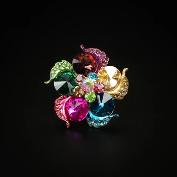 

Luxury Crystal Engagement Big Adjustable Rings Gold Color Fahion Boho Wedding Ring for Women Finger Rings Jewelry Accessories