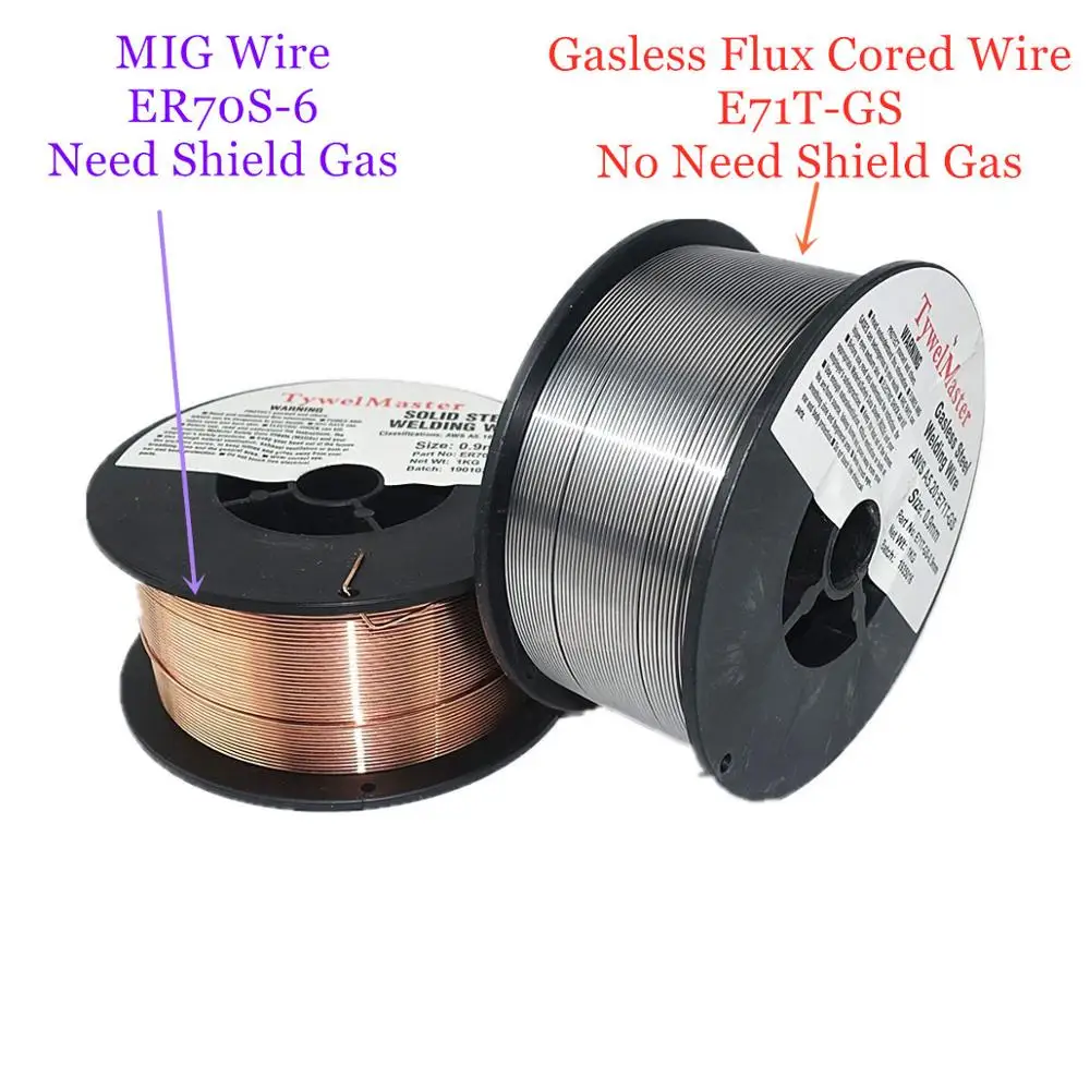 MIG Welding Wire ER70S6 Gasless Flux Cored Wire E71TGS, 40 OFF