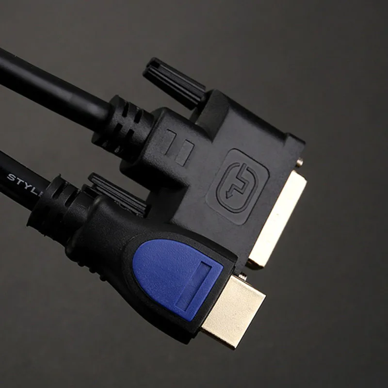 Горячая 1,5 м HDMI к DVI круглый компьютерный линейный Телевизор 1080P двойное кольцо магнит медный дисплей для DOY