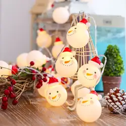 Солнечные батареи Снеговик световые гирлянды рождественские лампы для сада патио внутреннего и наружного декора