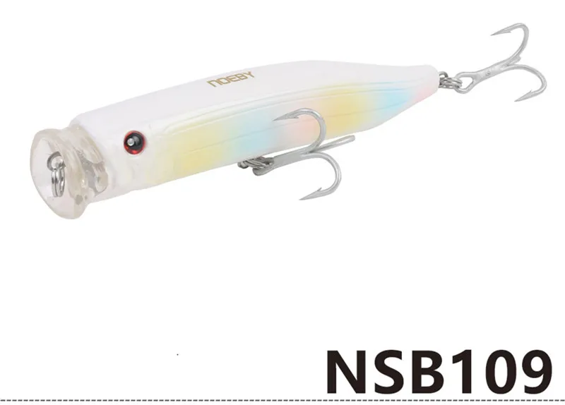 NSB109 NOEBY Поппер приманка 100 мм/19,5 г 120 мм/29 г Топ воды Ses бас рыболовные приманки isca искусственные Para Pesca Leurre Рыбалка воблер - Цвет: NSB109