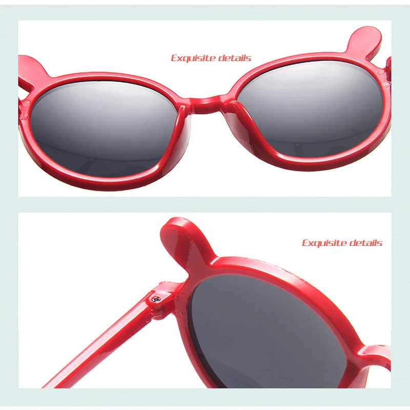 LongKeeper детские солнцезащитные очки с Чехол популярные милые носочки детские солнцезащитные очки детские круглые очки подарки для мальчиков и девочек, UV400 Óculos