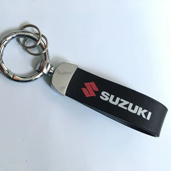 

Car Styling Leather KeyChain Key Ring Accessories for Suzuki Swift SX4 Jimny Samurai Vitara Alto Liana Grand Gn125 Gn250 Ignis