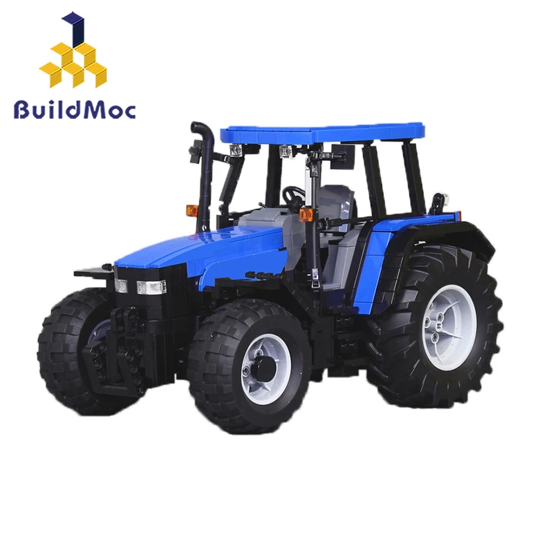 

BuildMoc City Classic Old Tractor Car Building Block For Technic DIY Walking Tractor Truck Brick Educational Toys for Children