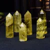 1pc Natural Crystal Point Citrine Healing Obelisk Yellow Quartz Wand Beautiful Ornament for Home Decor Energy Stone Pyramid ► Photo 3/6