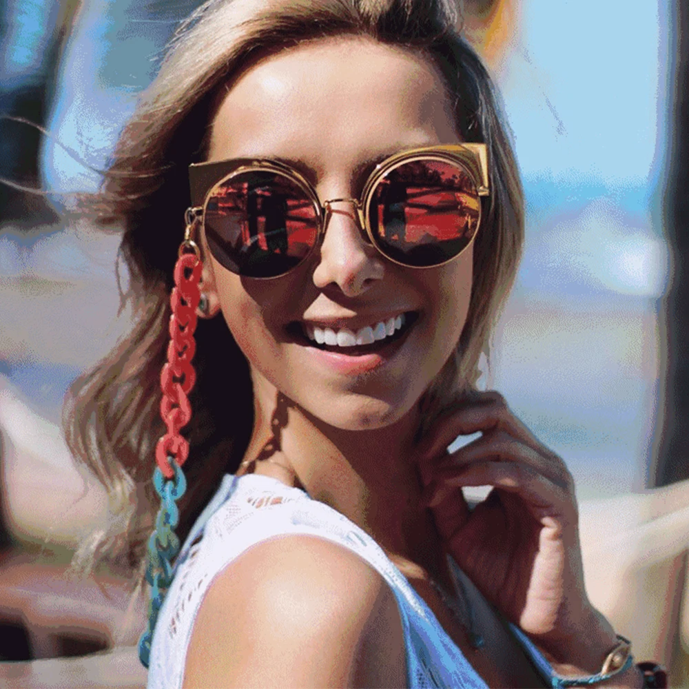 Новинка 2019 модная акриловая цепочка для очков красочный держатель ручной работы