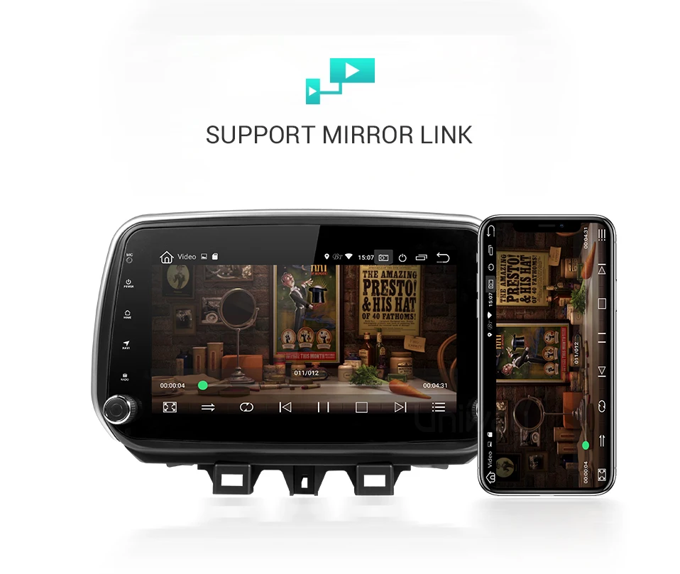 Uniway android 9,0 PX6 4G+ 32G Автомобильный dvd-плеер для hyundai Tucson/IX35 мультимедийный автомобильный Радио gps навигация видео плеер