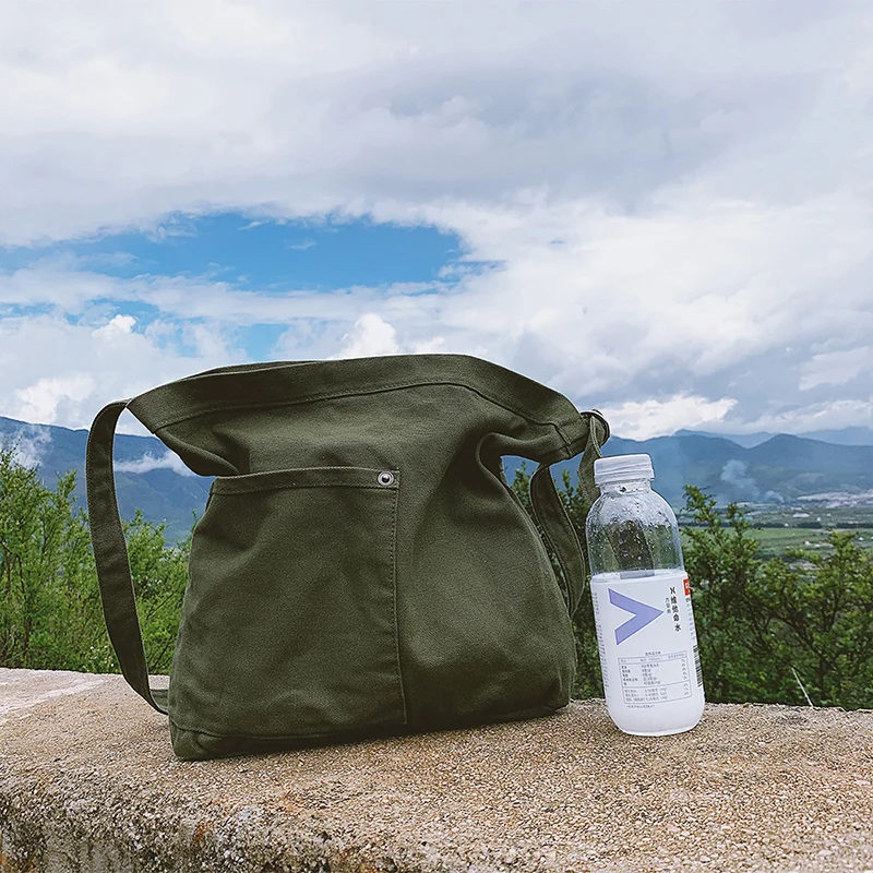 

Women Student Cotton Fashion Plaid Shoulder Tote Handbag Eco Shopping Large Capacity Canvas Purse Pouch