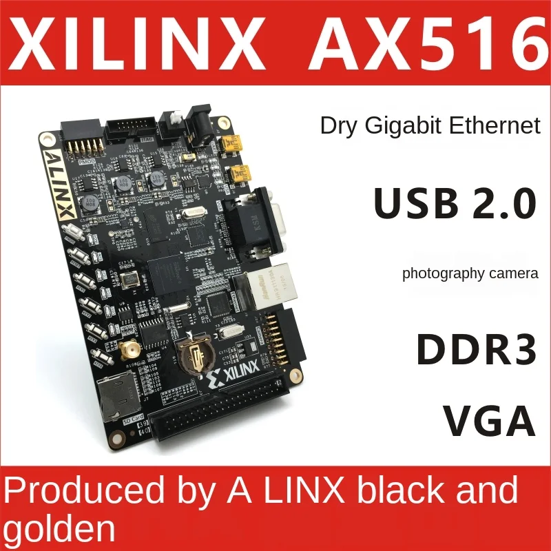US $159.00 Alinx XILINX FPGA Black Gold Development Board SPARTAN6 LX16 LX45 DDR3 Gigabit Network AX516 AX545