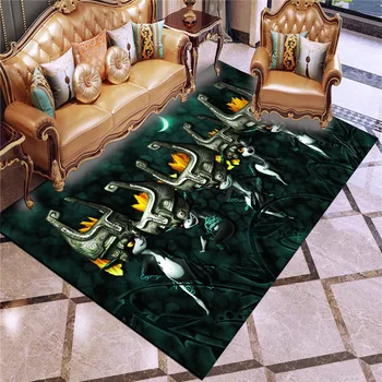 

Zelda Game Big Floor Rug Doormat Carpet Room Doormat Living Room Non-slip Mat Cartoon Anime Play Rugs