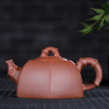 

Yixing recommended undressed ore down slope mud six-party bamboo pot capacity of 260 ml