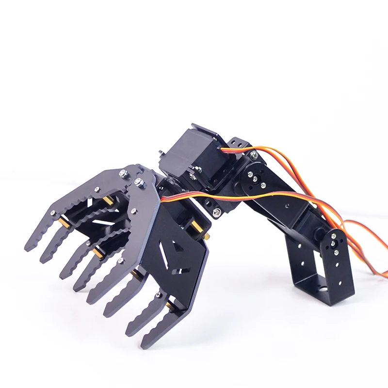 

Hot L310mm 4DOF Manipulator Mechanical Arm Paw Gripper Clamp kit Claw Clamper Hand w/4PCs 995 Servo 7KG For Robot DIY RC Car Par
