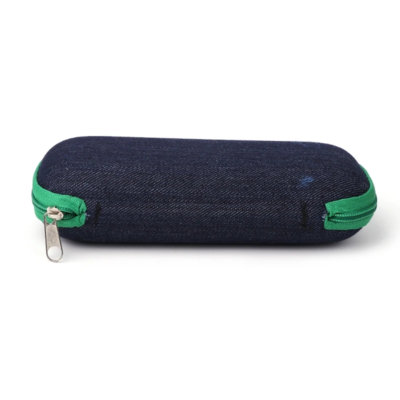 

Glasses Box Denim Fabric Zipper Sunglasses Protection Crush Resistance Container Dropship