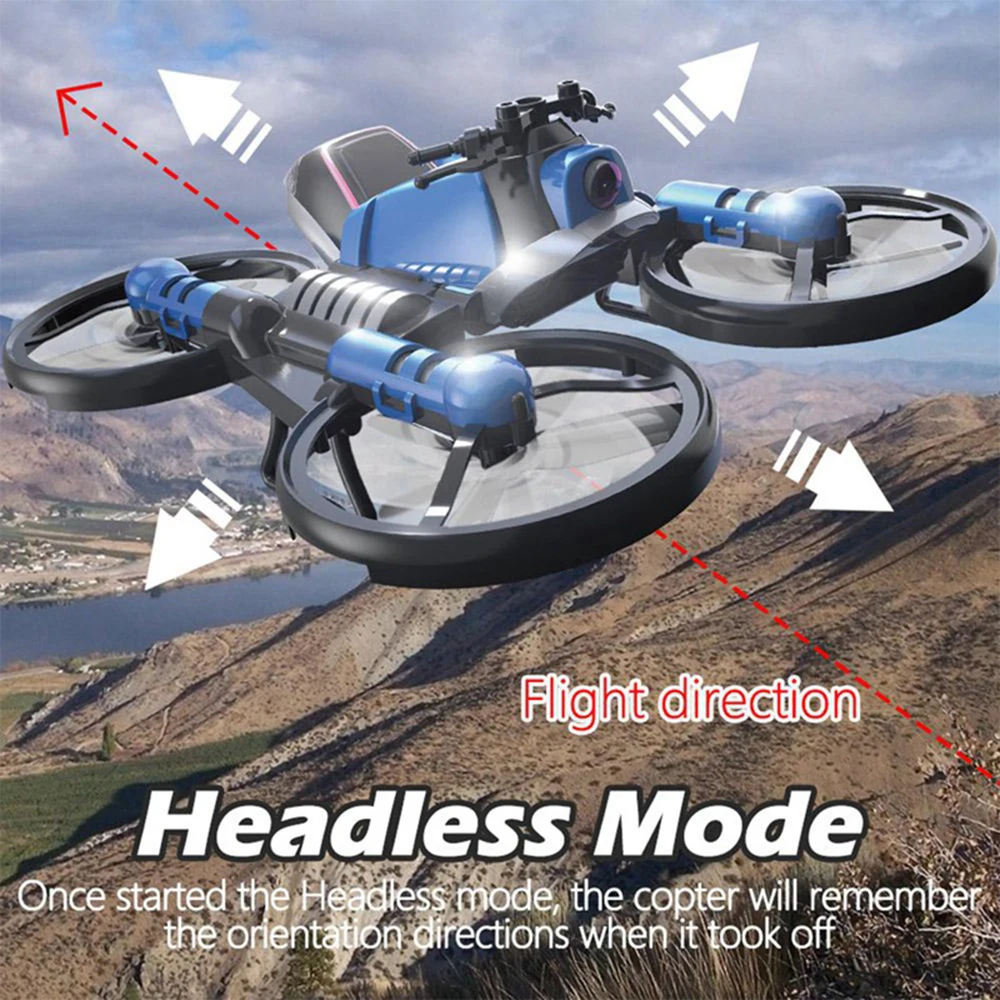 Уникальный H6 2-в-1 складной RC Drone с камерой автомобиля многофункциональный складной самолета электромобиль 6-осевой Квадрокоптер игрушка