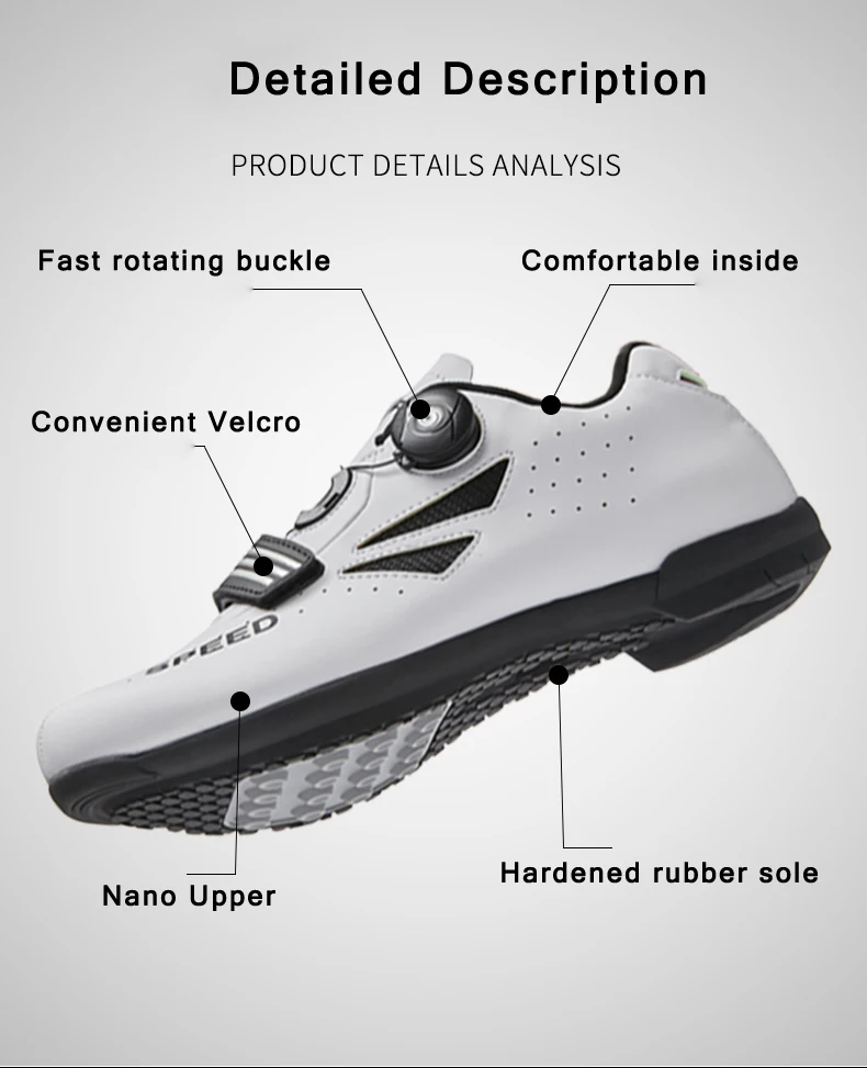 Road Cycling Shoes Sapatilha Ciclismo Bike Men Non-Locking Racing Breathable Ultralight Professional Bicycle Sneakers Women
