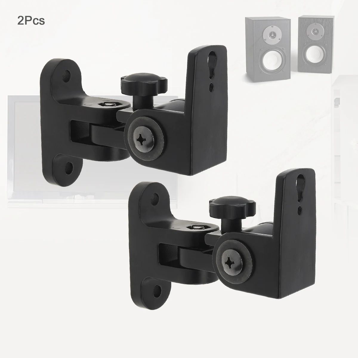 

2Pcs WD-218 15KG Thickened Wall Speaker Stand for Wall-Mounted Equipments Support Horizontal ±90° and Vertical ±60 °Rotation