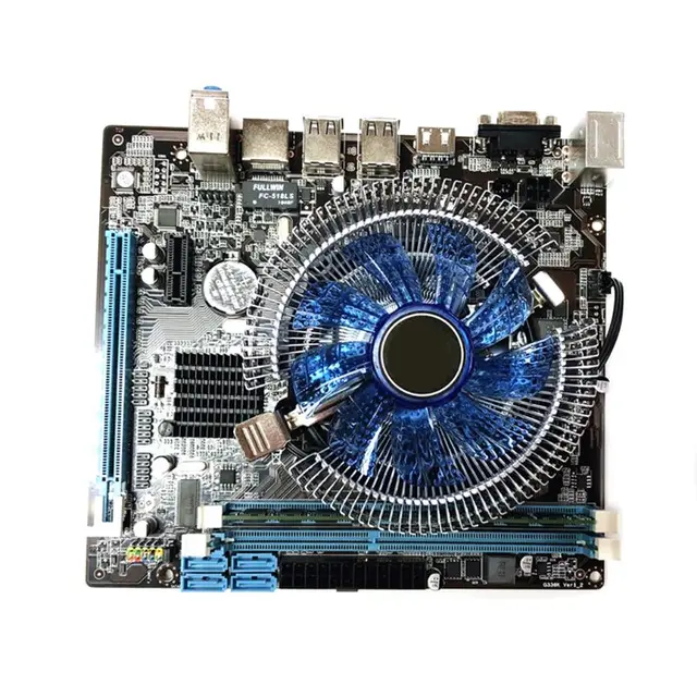 1Set HM55 Computer Motherboard I3 I5 Lga 1156 4G Memory Fan