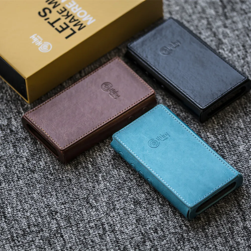 Comprar Funda de cuero para HiBy R5 reproductor de Audio portátil de alta resolución reproductor de música Bluetooth MP3 reproductor de música HiFi