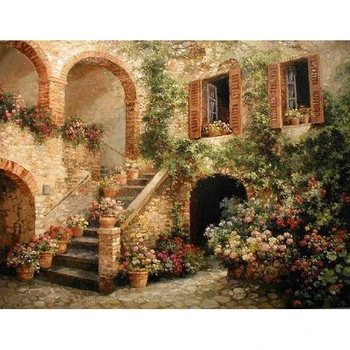 

Set for Diamond Mosaic Diamond painting АЖ-1155 "Spanish courtyard"