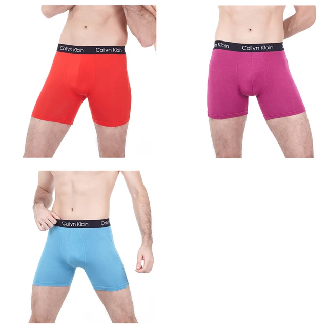 3Pcs Long Men Boxer Underwear Set Mens Underwear Boxershorts Men's Long Underpants 3D Pouch High Quality Panties For Male Couple cheap boxers Boxers