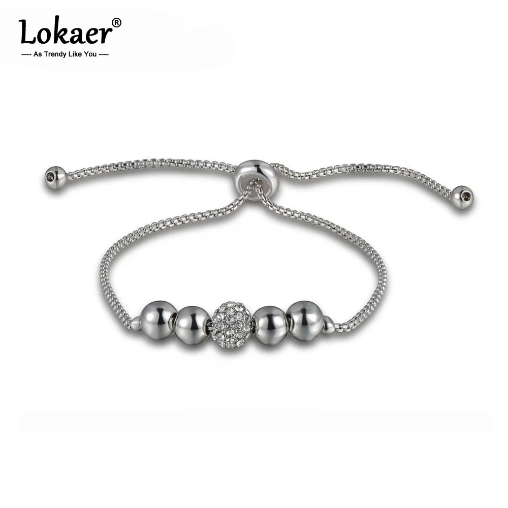 Lokaer романтичный серебристый цвет женские браслеты AAA микро кубический циркон
