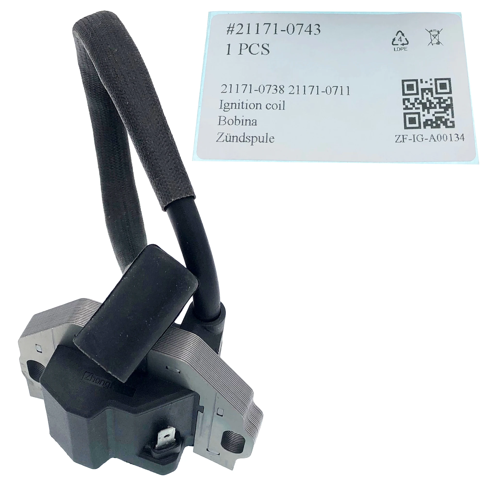 Катушка зажигания 21171-0743 для газонокосилки John Deere Kawasaki двигатели 21171-0738 21171-0711 ZF-IG-A00134