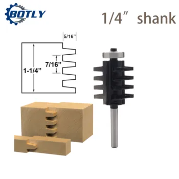 

6.35mm Rail Reversible Finger Joint Glue Router Bit Cone Tenon Woodwork Cutter Power Tools carbide end mill outillage bois