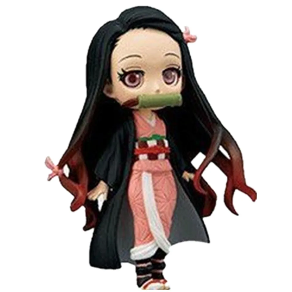 Demon Slayer Kimetsu no Yaiba Nezuko Tanjirou Q Ver. Игрушечных пластиковых экшн фигурок из японского мультфильма "Покемон" Демон убийца фигурка игрушки Figurals 2 шт./компл