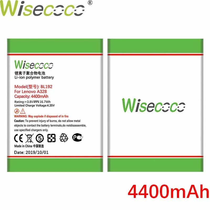 WISECOCO 4400 мАч BL192 Батарея для lenovo A300 A750 A328 A328T A526 A388T A529 A680 A590 A560 A505E мобильного телефона+ номер для отслеживания