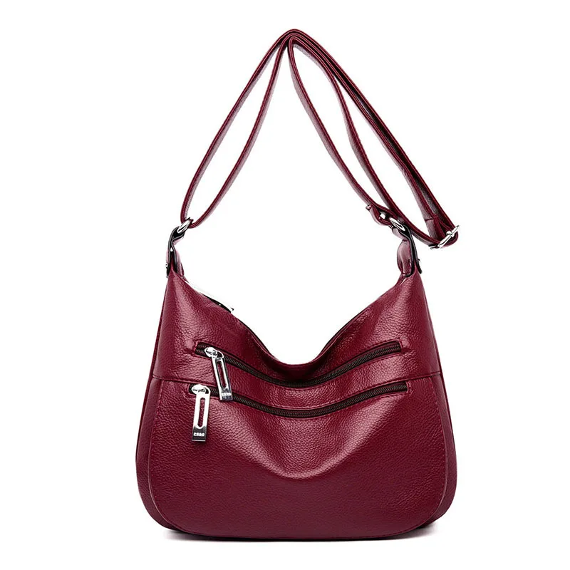 

Middle-aged Fashion Mom Shoulder Bag Autumn And Winter New Style Multilayer Large-Volume Single-shoulder Bag for Women Simple ru