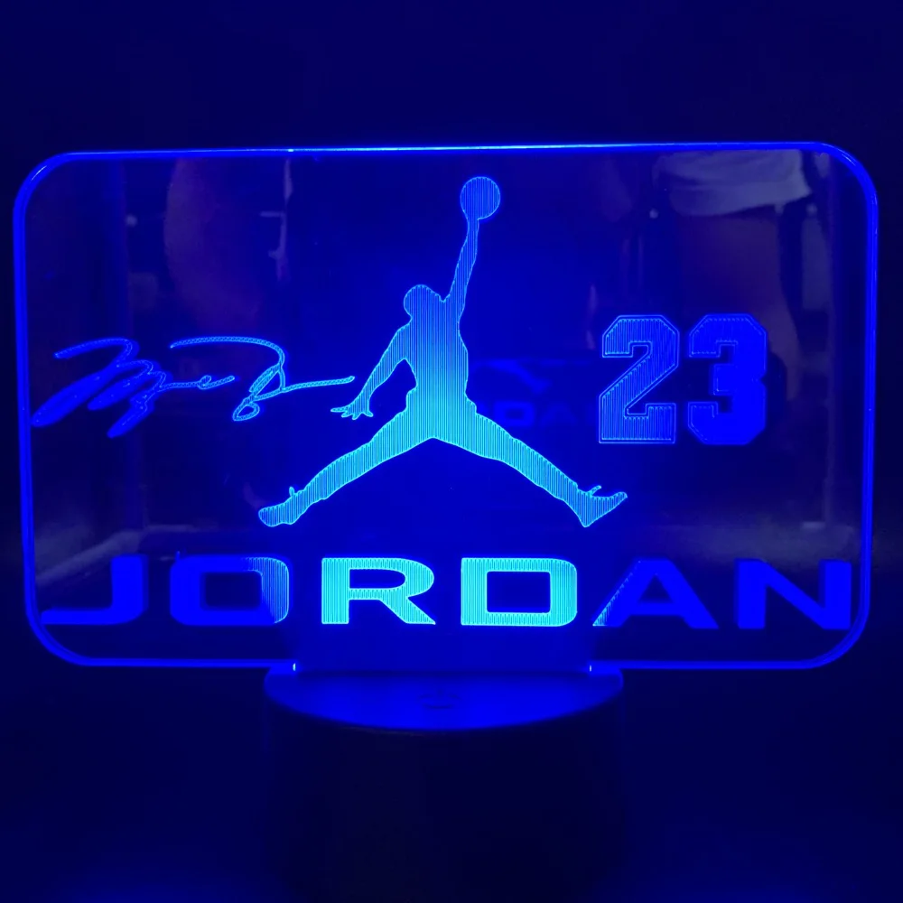 

Led Night Light Lamp Jordan Best Present for Children Color Changing with Remote Nightlight for Office Decoration 3D Lamp