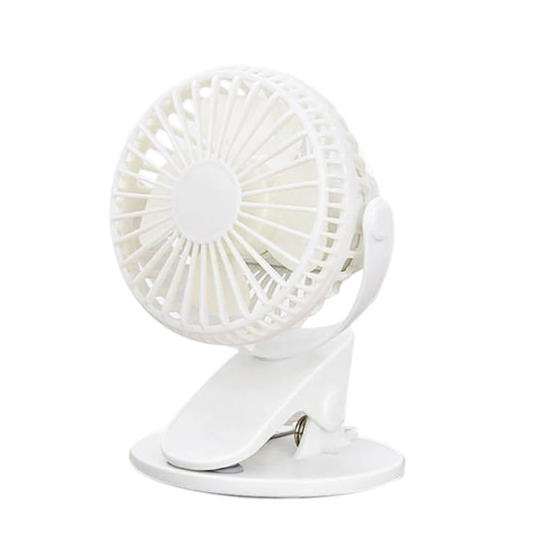 New Portable Handheld Small Fan New Clip USB Fan Charging Desktop Mini Portable Desktop Fan Desktop Outdoor(White