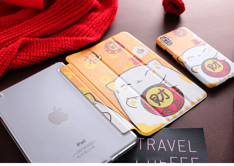 Фортуна Cat Чехол-книжка на магнитной застежке Чехол для iPad Pro 9,7 11 air 10,5 12,9 10,2 Мини-Платье на возраст 2, 3, 4, 5, планшет чехол для нового iPad 9,7