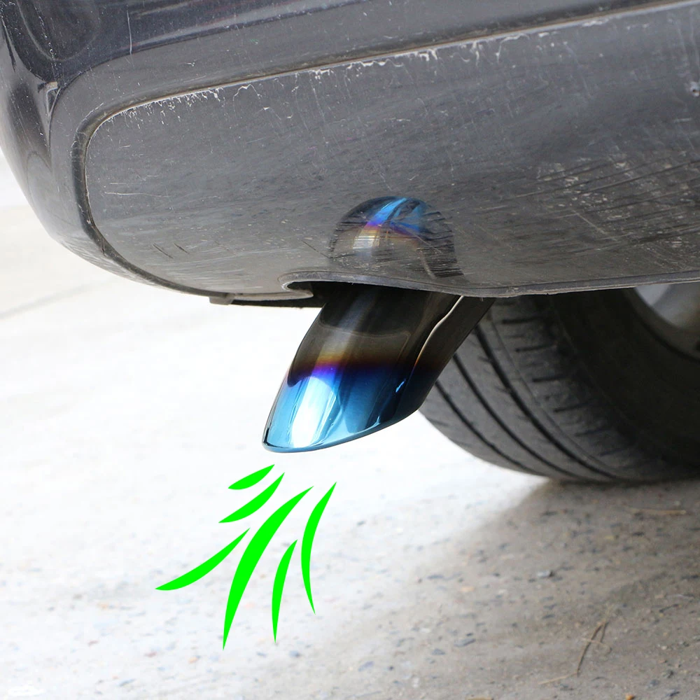 

Zlord Car Universal Round Silver Stainless Steel Chrome Exhaust Tail Muffler Tip Pipe