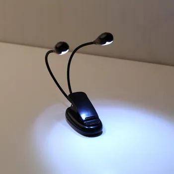 

2 Dual Flexible Arms 4 LED Clip-on Light Lamp for Piano Music Stand Book Newest Hot Search