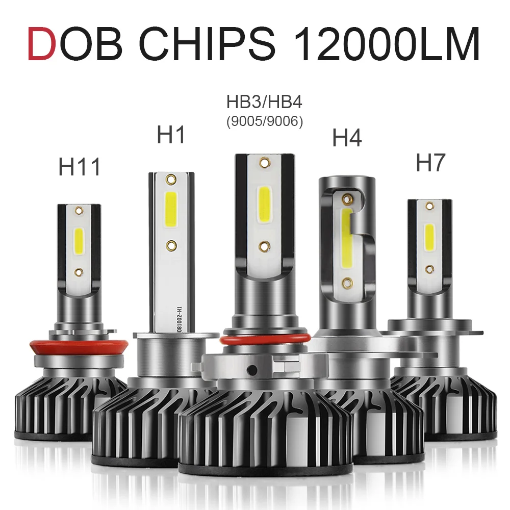DOB CHIPS 6500K Braveway светодиодный H1 H4 H7 H8 H11 HB3 HB4 светодиодный светильник лампы H4 головной светильник лампочка мотоцикла 9005 9006 светодиодный лампы H1 автомобильный светильник H7 светодиодный с can-bus - Испускаемый цвет: DOB CHIPS 6500K