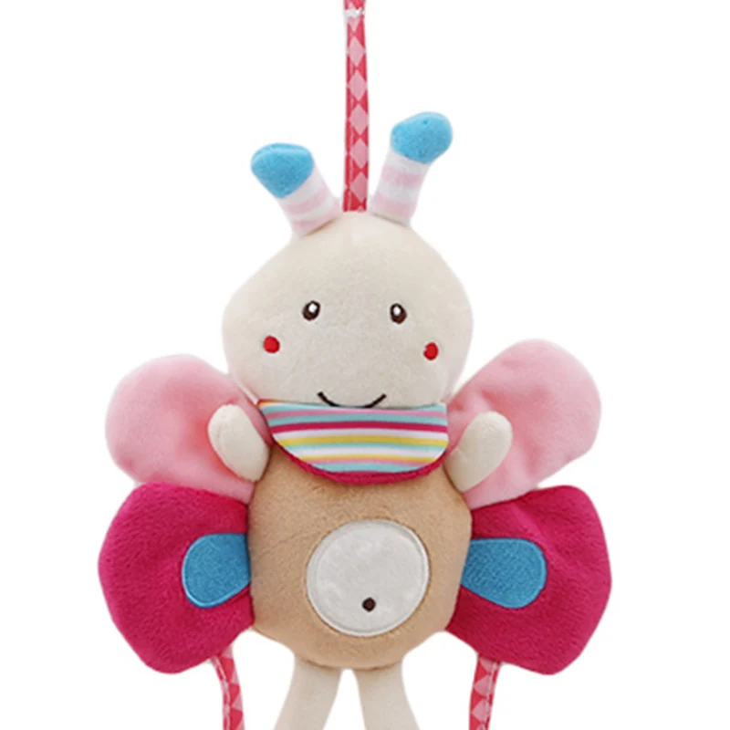 Educational Baby Rattle Toys Cartoon Animal Pattern New Born Baby Stroller Toys Bell Bed Baby Stroller Hanging Bell Toys Gifts