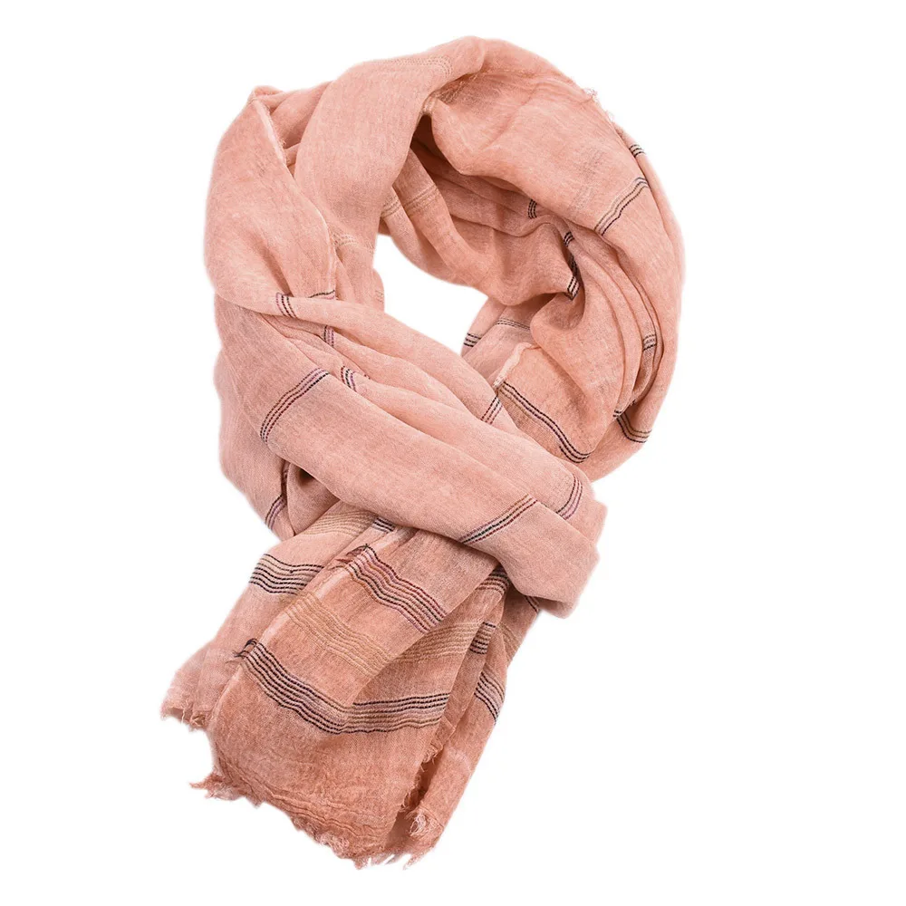 New Fashion Cotton Linen Men Scarf Tie-dye Striped Men's Winter Scarves Casual Male Brand Bufanda Shawl Europe and America