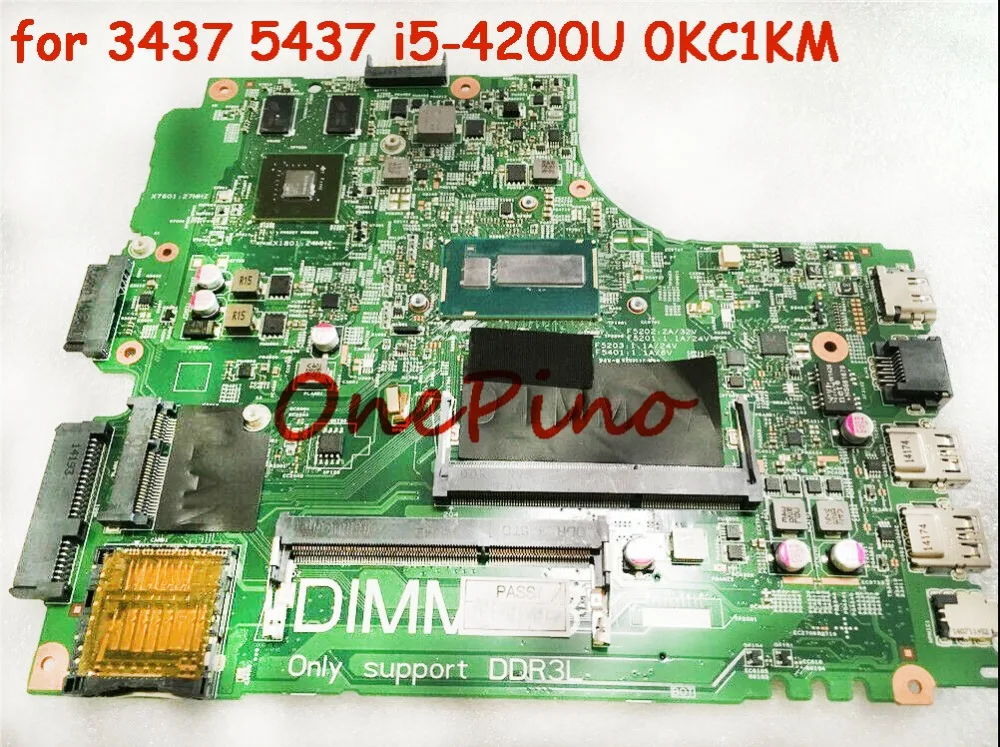 0KC1KM CN-0YFVC4 подходит для dell 3437 5437 Материнская плата ноутбука i5-4200U Протестирована Работа