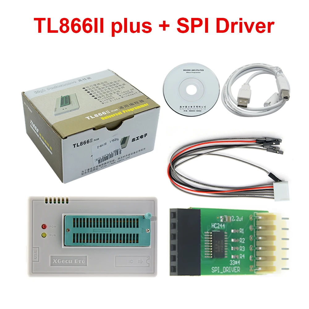Original New V9.16 TL866II PLUS Updated MiniPro Universal High Speed USB Bios Programmer Performance 100% +SPI Driver|USB-гаджеты| |